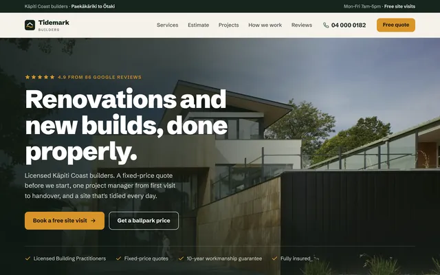 Tidemark Builders — Trades