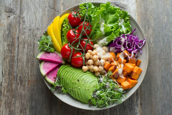 A colourful vegan bowl